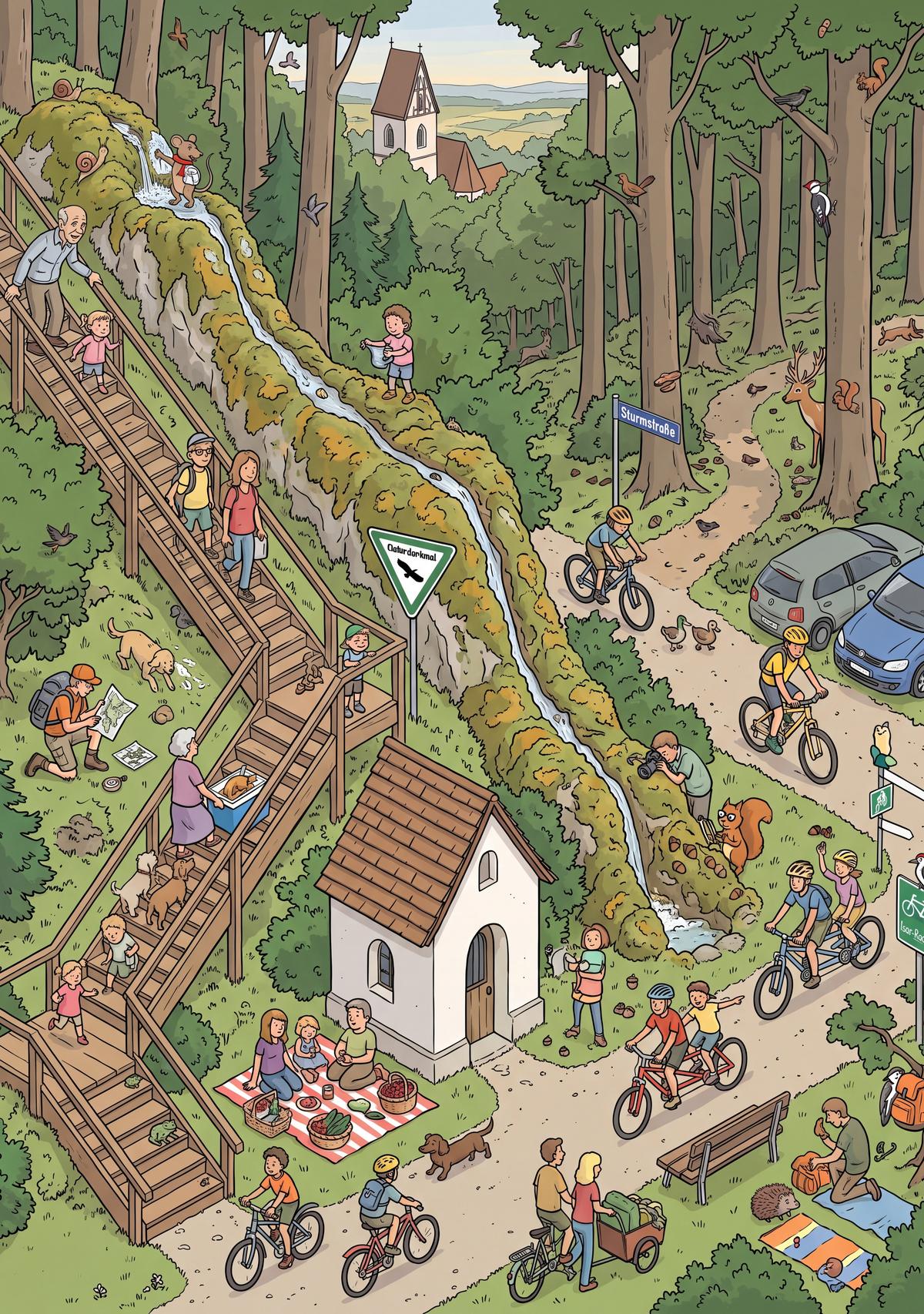 Wimmelbild 6: Wachsender Felsen von Usterling